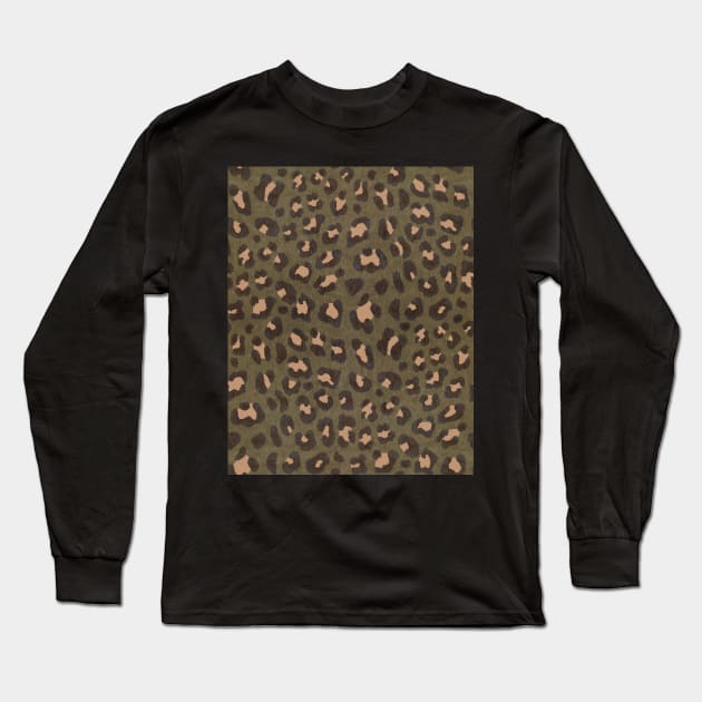 Leopard Print-Camo Long Sleeve T-Shirt by Pamelandia